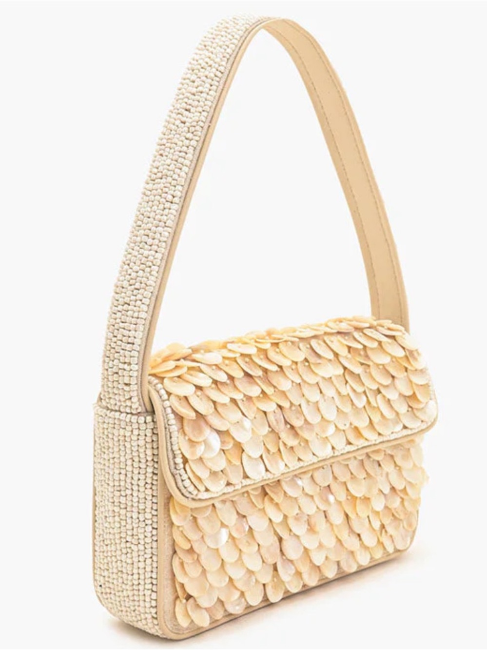 America & Beyond Rainbow Shell Beaded Shoulder Bag